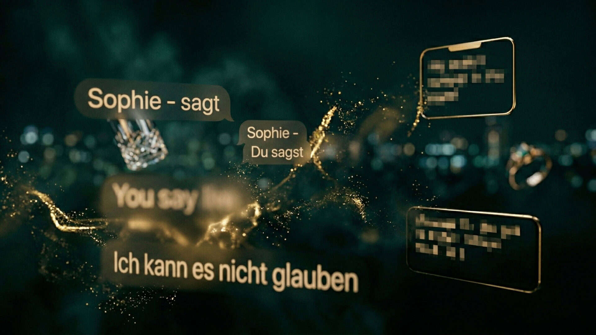 Digitale Kommunikation mit Chat-Interaktionen und Textnachrichten.