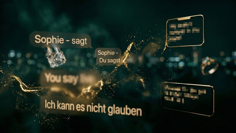 Digitale Kommunikation mit Chat-Interaktionen und Textnachrichten.