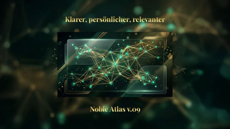 Noble Atlas V 0.9: Fortschrittliche KI-Technologie für klare, persönliche Datenanalyse.