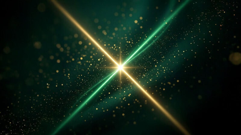 Klare Kommunikation symbolisiert durch Lichtstrahlen und funkelnde Partikel, betont die Bedeutung ve.
